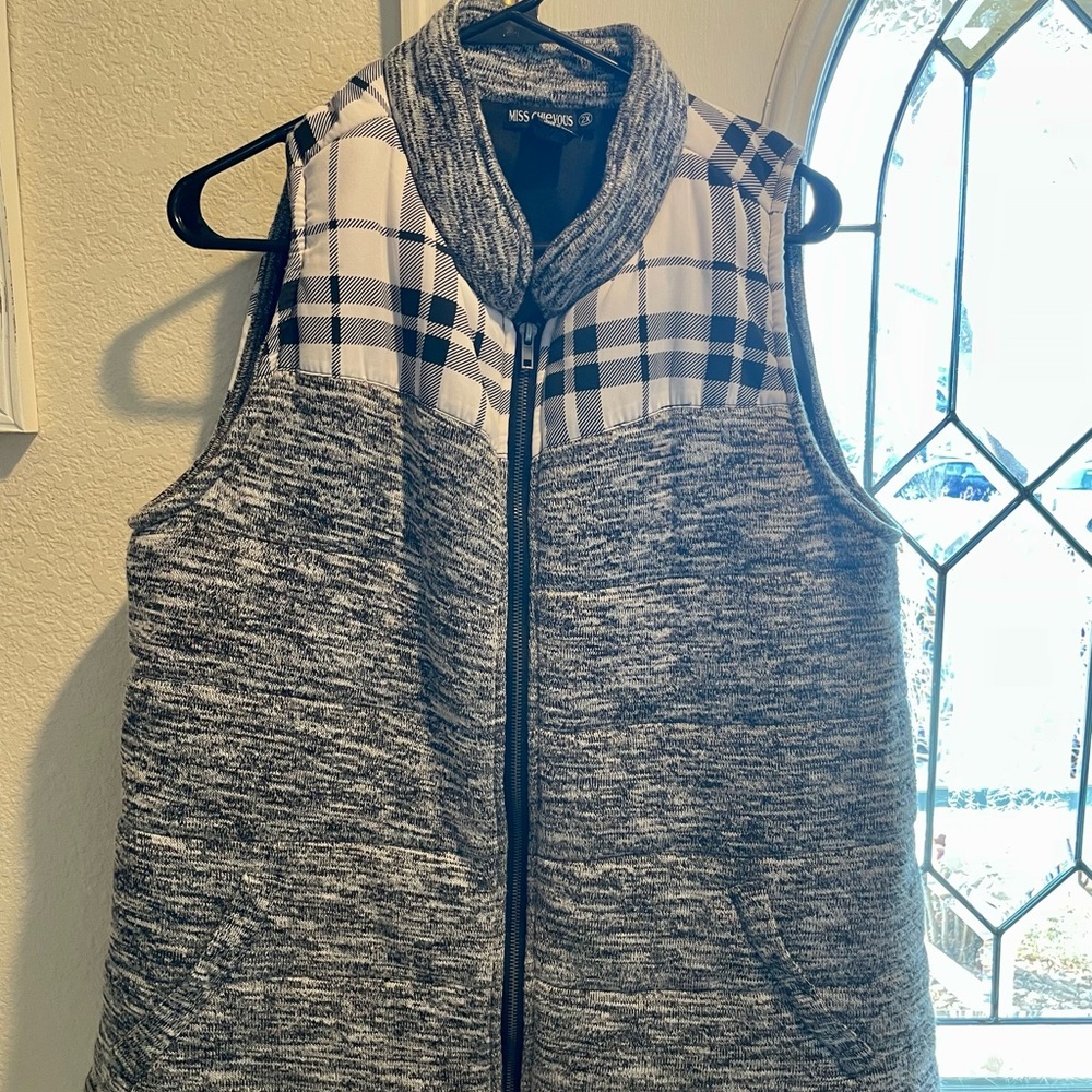 Miss Chievous plaid bubble vest 2xl